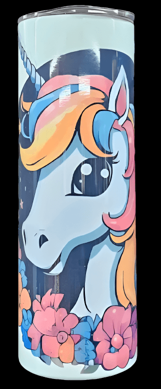 Magical unicorn-themed insulated drink cup