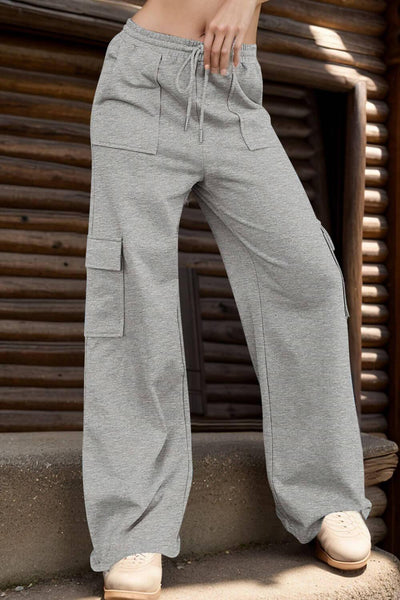 Drawstring Active Pants with Pockets - Ink Wave Creations