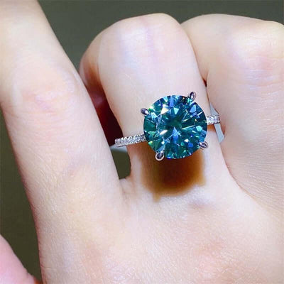 5 Carat Moissanite Zircon 925 Sterling Silver Ring - Ink Wave Creations