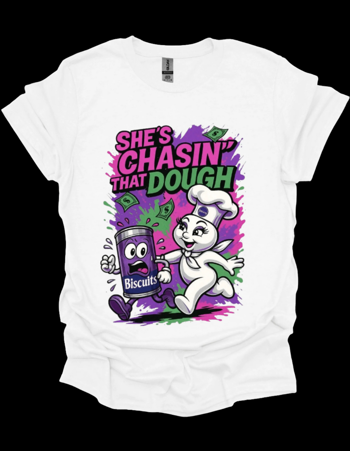 Dough stacking She’s Chasing That Dough Money Mindset Graphic Tee for her