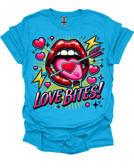 Royal Blue Love Bites Valentine's T-Shirt