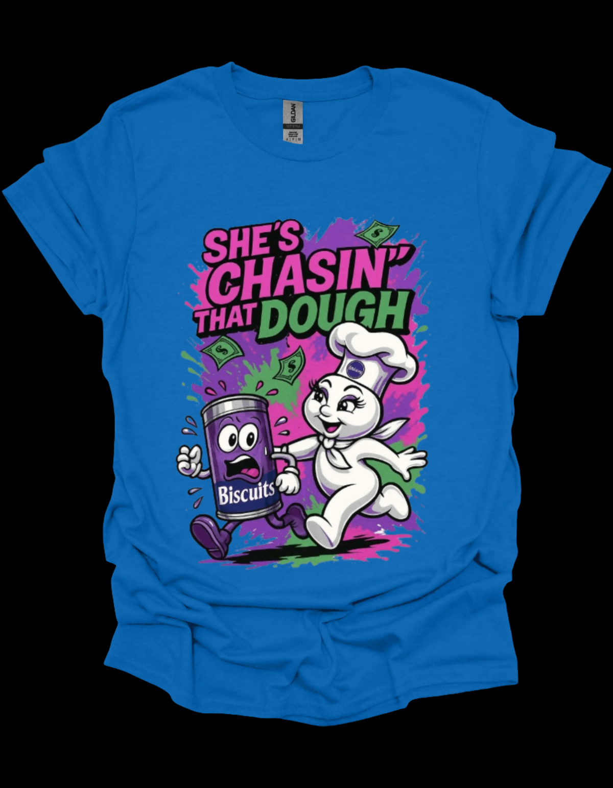 Dough character boss babeShe’s Chasing That Dough Money Mindset Graphic Tee
