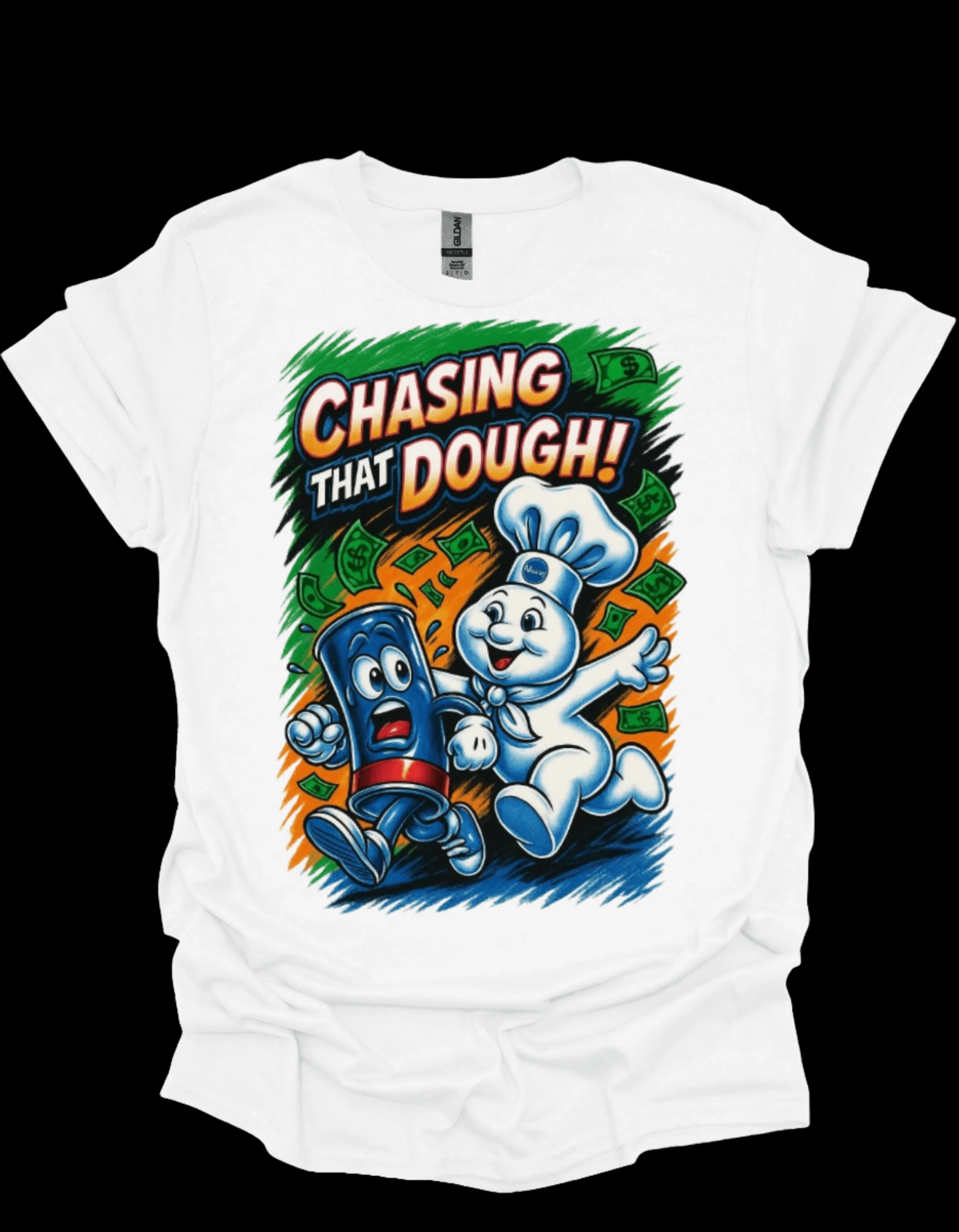 Doughboy-inspired parody t-shirt Chasing That Dough Hustle Graphic Tee