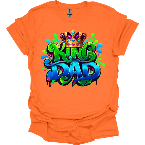 King Dad graffiti design and crown – urban fashion for dads