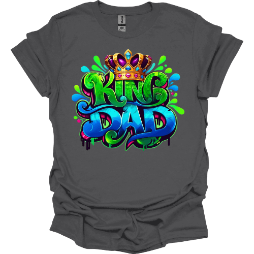 King Dad graffiti design and crown – urban fashion for dads