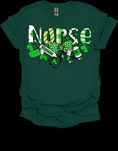 St. Paddy’s Day shirt for nurses with fun Irish design