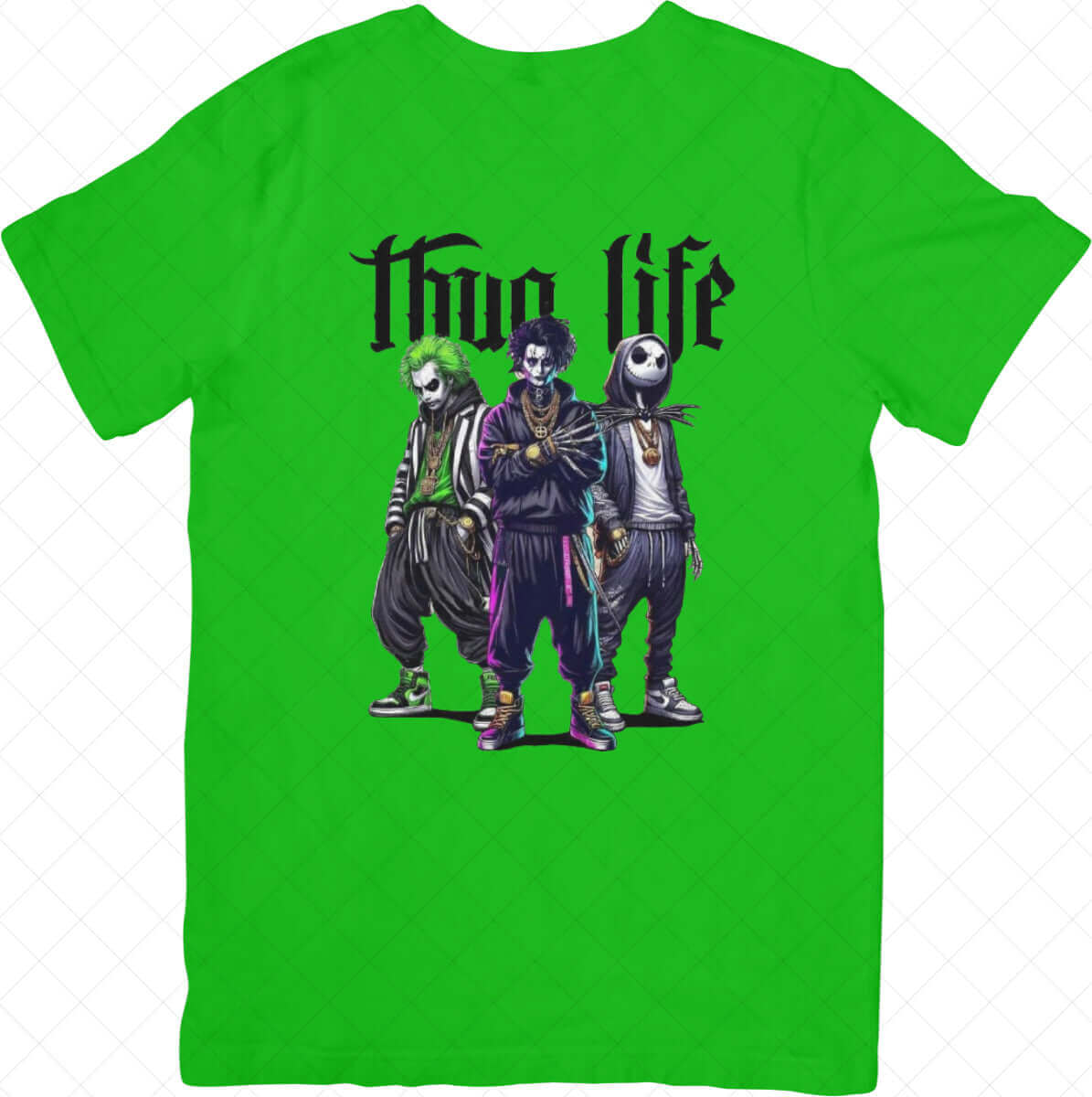 Tim Burton's Thug Life T-Shirt | Featuring Jack, Beetlejuice & Edward Scissorhands - Ink Wave Creations
