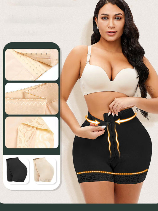 Full Size Lace Detail Hook-and-Eye Shaping Shorts - Ink Wave Creations