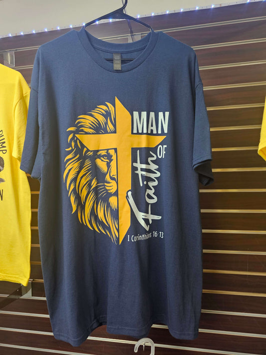 Bold Man of Faith Bold Christian Graphic Tee by Ink Wave Creations
