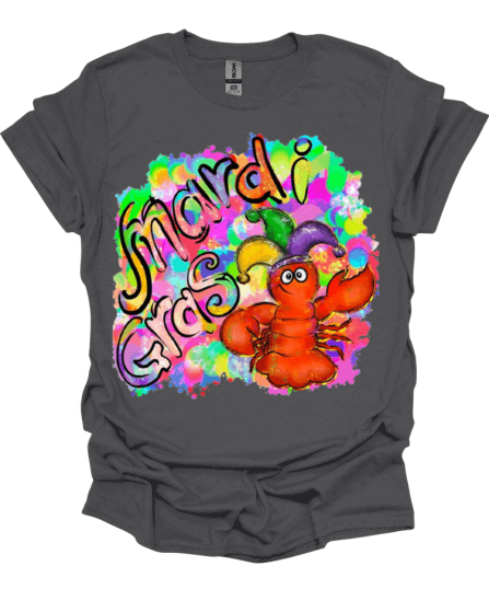 Charcoal Mardi Gras T-Shirt