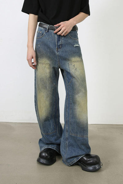 Comfortable men’s denim jeans wide cut