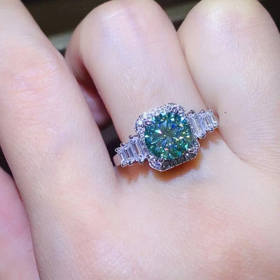 3 Carat Moissanite 925 Sterling Silver Ring - Ink Wave Creations