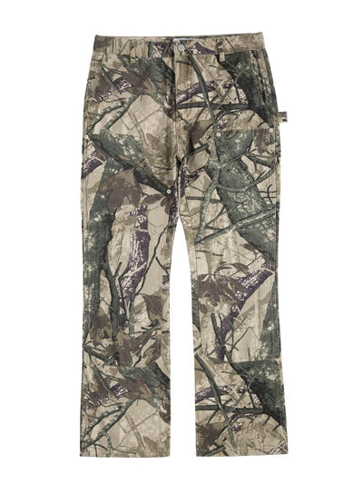Men’s twig print straight-leg jeans