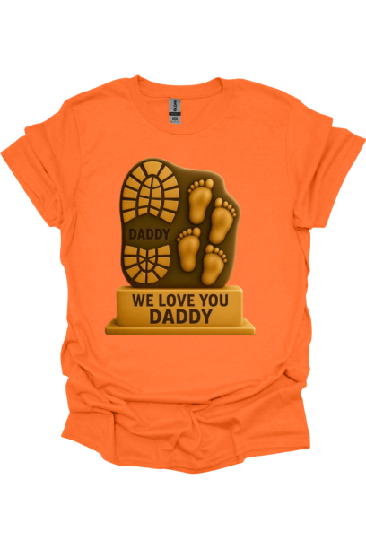 Gift shirt for dad with We Love You Daddy message We Love You Daddy Father’s Day Graphic Tee