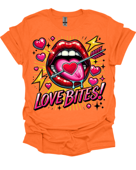 Orange Love Bites Valentine's T-Shirt