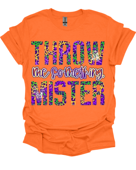 Orange Throw Me Something Mister Mardi Gras T-Shirt