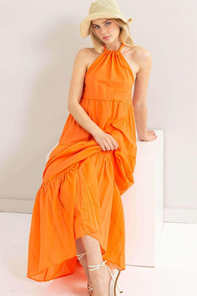 HYFVE Halter Neck Cover Up Maxi Dress - Ink Wave Creations