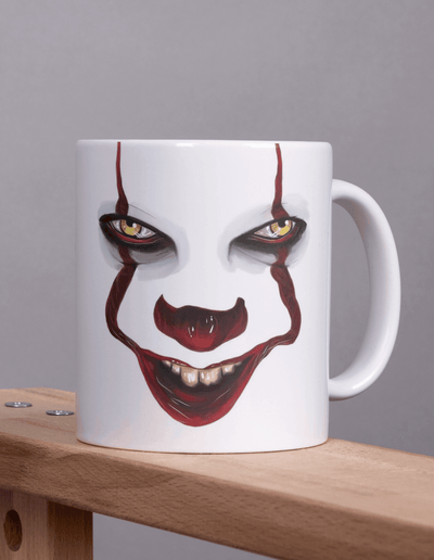 Pennywise Face (IT) Ceramic Mug - Ink Wave Creations