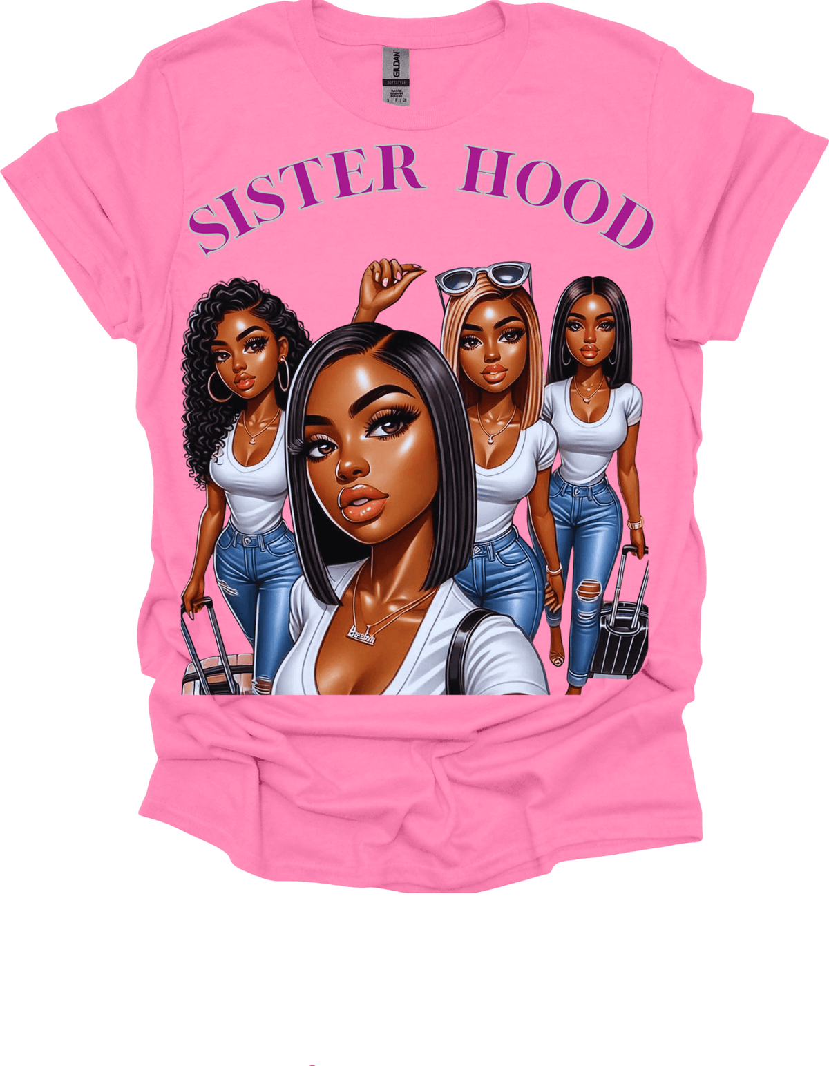Pink Sisterhood Strength Graphic Tee