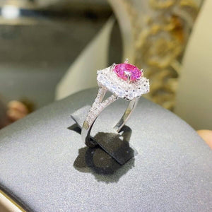 1 Carat Moissanite Zircon 925 Sterling Silver Ring - Ink Wave Creations