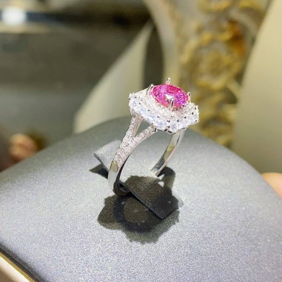 1 Carat Moissanite Zircon 925 Sterling Silver Ring - Ink Wave Creations