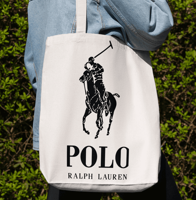 Polo Graphic Carry Tote Bag. - Ink Wave Creations