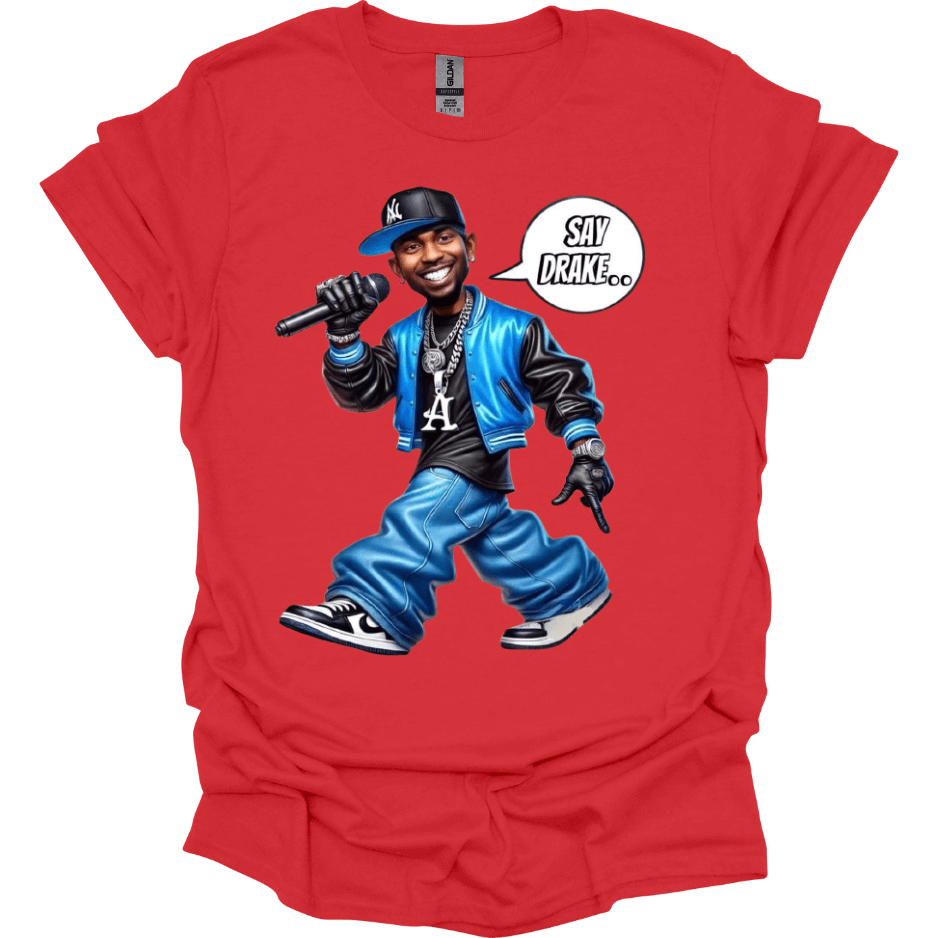 Red Funny Kendrick Lamar Battle Rap Energy Hip-Hop Graphic Tee