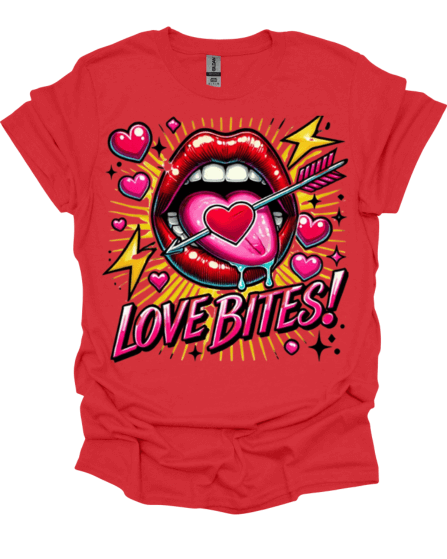 Red Love Bites Valentine's T-Shirt