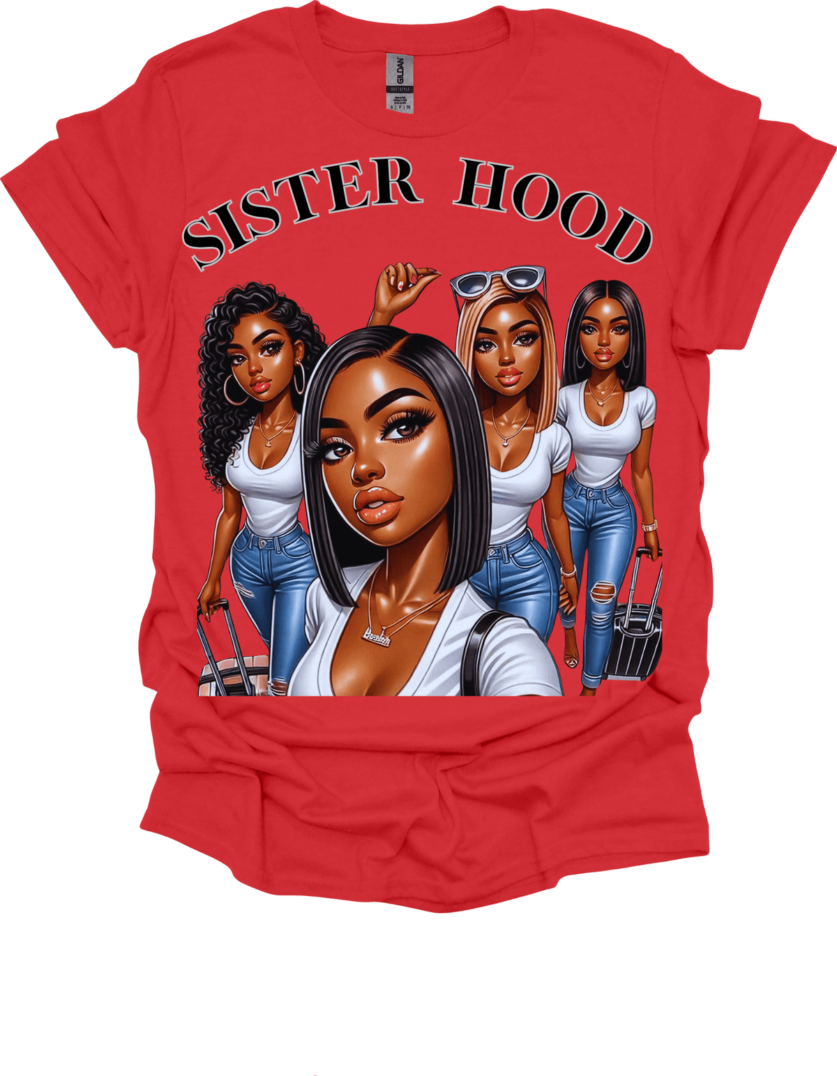 Red Sisterhood Strength Graphic Tee