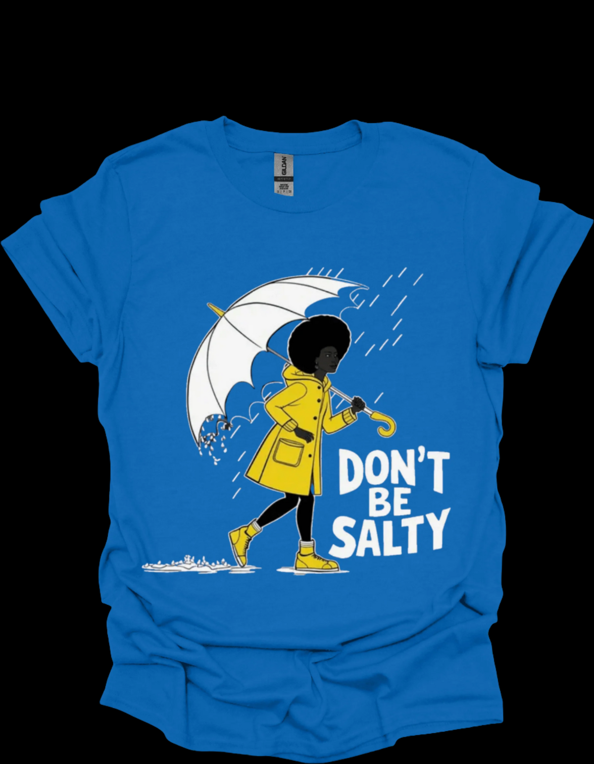 playful sarcasm quote Don’t Be Salty Funny Graphic Tee retro style
