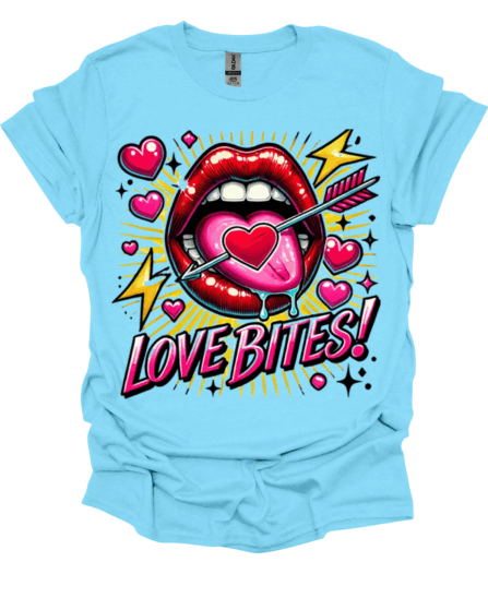 Baby Blue Love Bites Valentine's T-Shirt