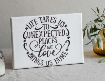 Life takes us to Unexpected Places Canvas Decor - Ink Wave Creations