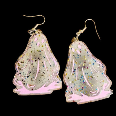 Handmade Ghost Earrings – Spooky for Halloween! - Ink Wave Creations
