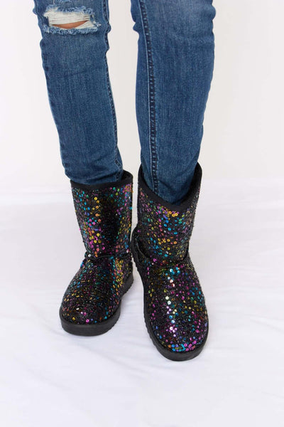 Forever Link Sequin Thermal Flat Boots - Ink Wave Creations