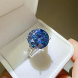 10 Carat 925 Sterling Silver Moissanite Ring - Ink Wave Creations