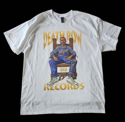 White Snoop Dogg Death Row Records T-shirt design