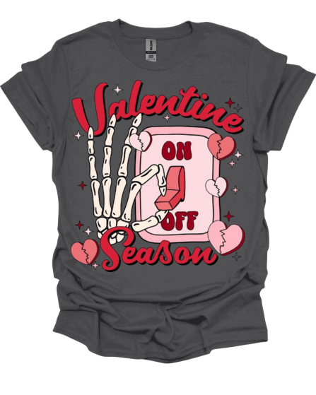 Charcoal Valentine's Season Holiday Tee
