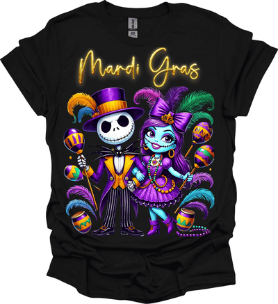 Mardi Gras - Jack and Sally Custom Shirt 