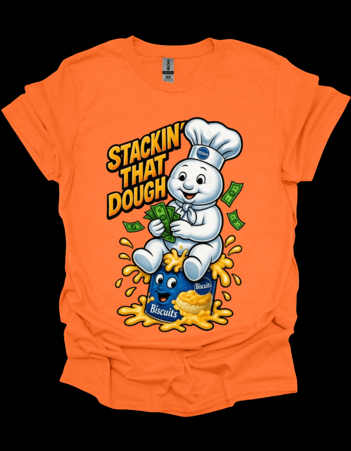Pillsbury doughboy parody shirt - Stacking That Dough Hustle Graphic Tee