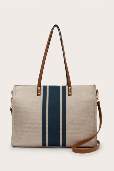 Striped Tote Bag - Ink Wave Creations