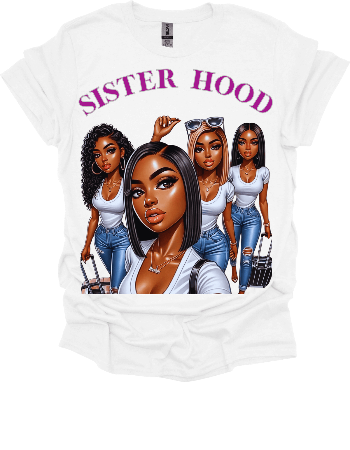 White Sisterhood Strength Graphic Tee