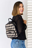 David Jones Argyle Pattern PU Leather Backpack - Ink Wave Creations