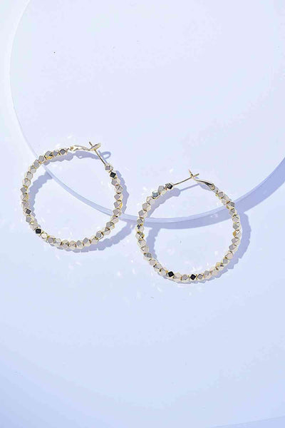 Stylish everyday hoops with a polished finish Above View
