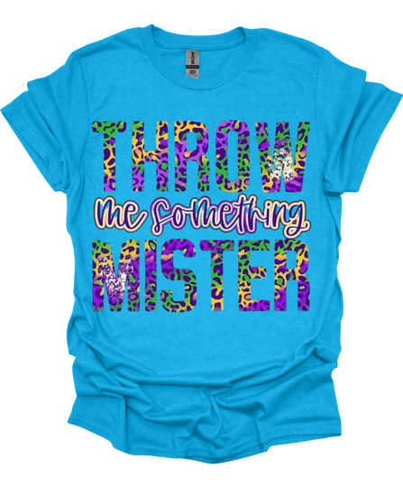 Royal Blue Throw Me Something Mister Mardi Gras T-Shirt