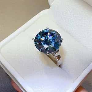 10 Carat 925 Sterling Silver Moissanite Ring - Ink Wave Creations