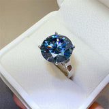 10 Carat 925 Sterling Silver Moissanite Ring - Ink Wave Creations