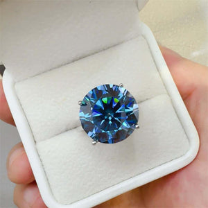 10 Carat 925 Sterling Silver Moissanite Ring - Ink Wave Creations