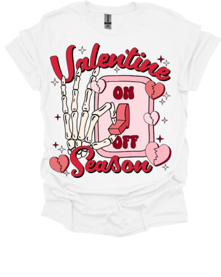 White Valentine's Season Holiday Tee
