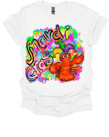White Mardi Gras T-Shirt
