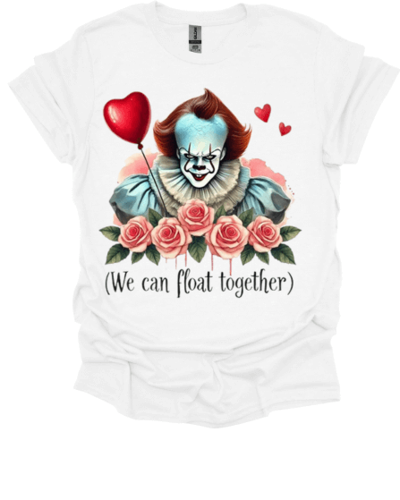 White Dark Romance Horror Valentine Graphic Tee